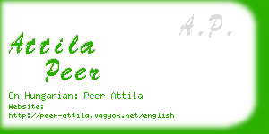 attila peer business card